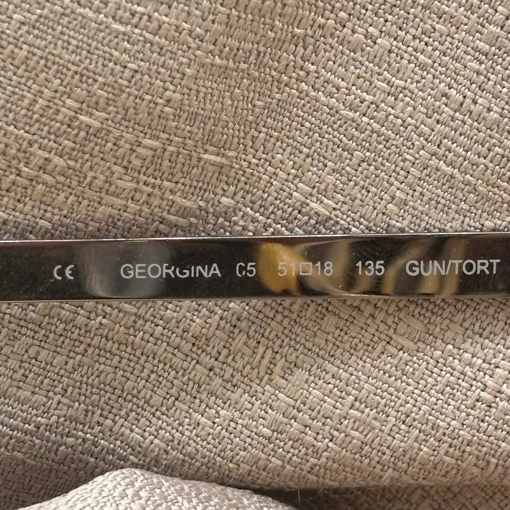 Georgina C5 Cat Eye Eyeglasses Gunmetal Tortoiseshell 51-18-135 Semi-Rimless